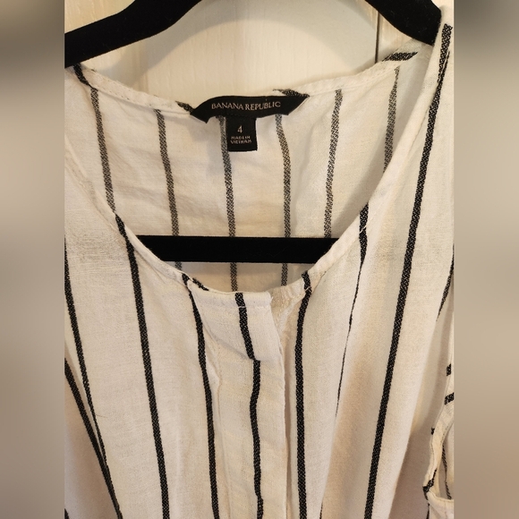 Banana Republic Linen/Cotton One Piece Capris Jumper Size 4 - Picture 3 of 10